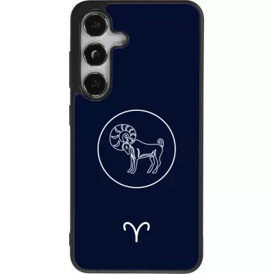 Coque Samsung Galaxy S25 - Silicone rigide noir Astrologie Bélier
