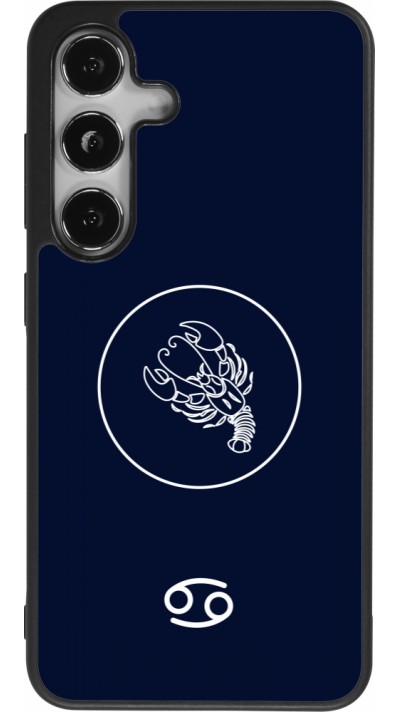 Coque Samsung Galaxy S25 - Silicone rigide noir Astrologie Cancer