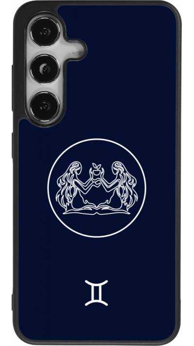 Coque Samsung Galaxy S25 - Silicone rigide noir Astrologie Gémeaux