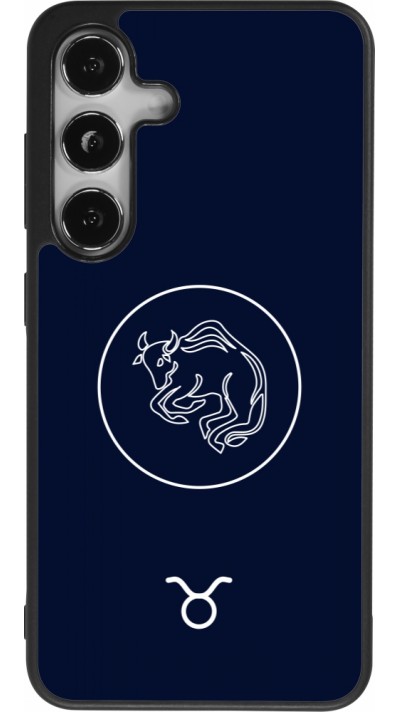 Coque Samsung Galaxy S25 - Silicone rigide noir Astrologie Taureau
