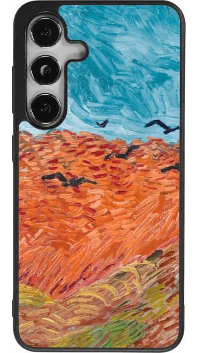 Samsung Galaxy S25 Case Hülle - Silikon schwarz Autumn 22 Van Gogh style