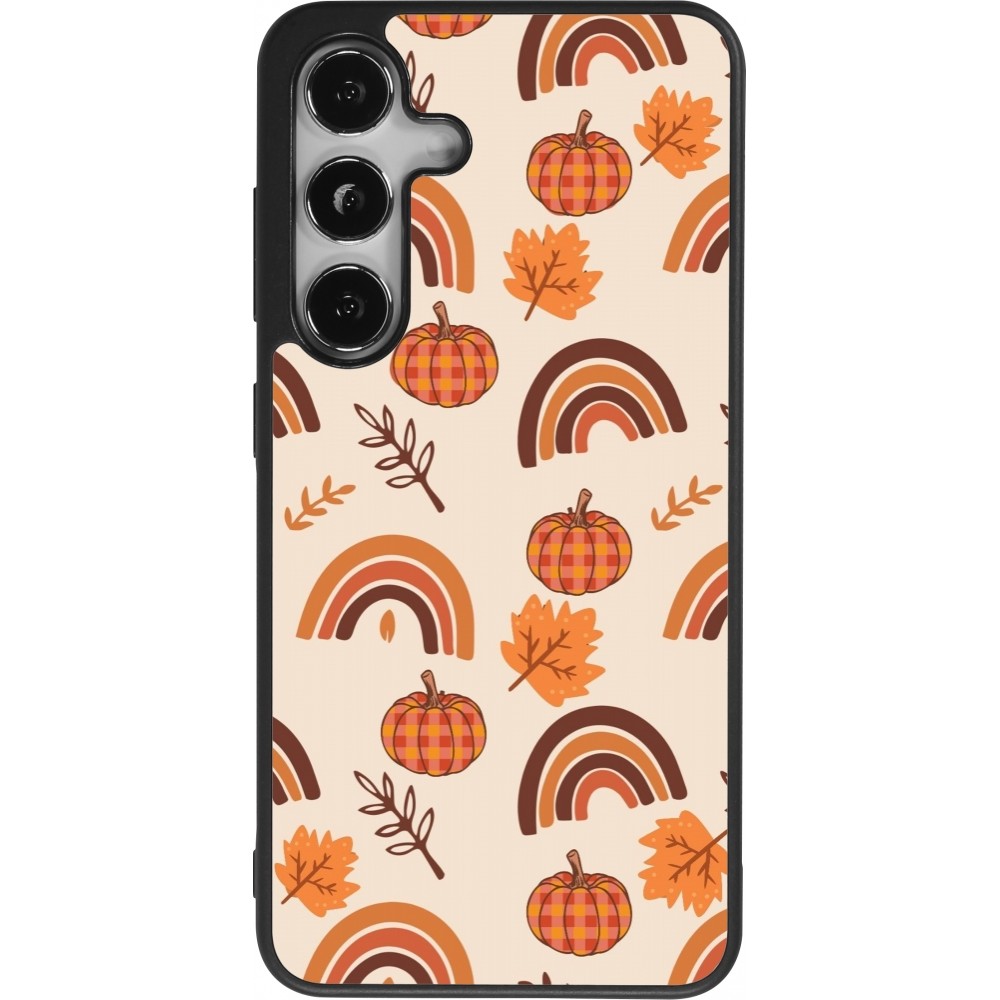 Samsung Galaxy S25 Case Hülle - Silikon schwarz Autumn 2024 rainbow