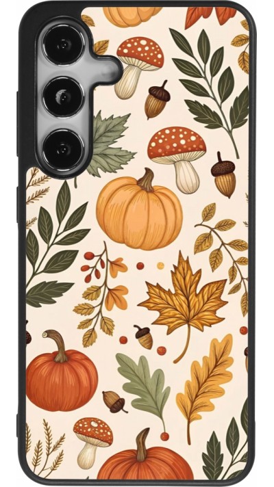 Coque Samsung Galaxy S25 - Silicone rigide noir Autumn 25 Autumn pattern