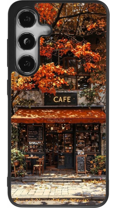 Coque Samsung Galaxy S25 - Silicone rigide noir Autumn 25 Coffee shop