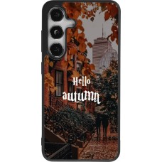Coque Samsung Galaxy S25 - Silicone rigide noir Autumn 25 Hello autumn