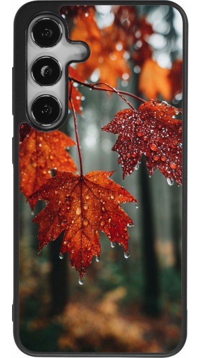 Coque Samsung Galaxy S25 - Silicone rigide noir Autumn 25 Rain
