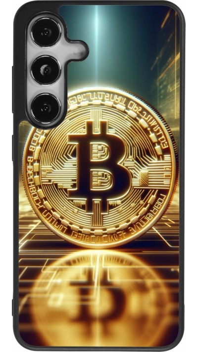 Samsung Galaxy S25 Case Hülle - Silikon schwarz Bitcoin Stehen