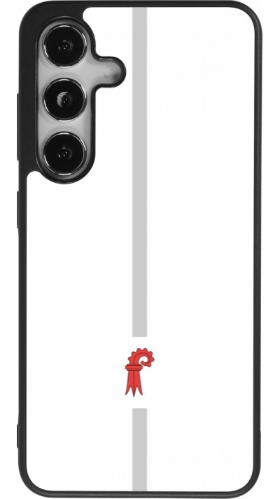 Samsung Galaxy S25 Case Hülle - Silikon schwarz Kanton BL weiss