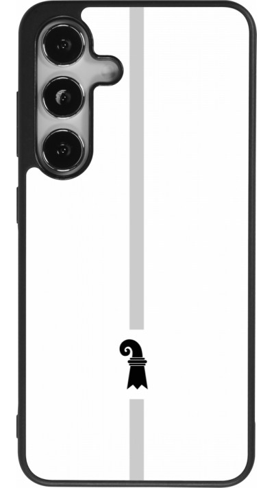 Samsung Galaxy S25 Case Hülle - Silikon schwarz Kanton BS weiss