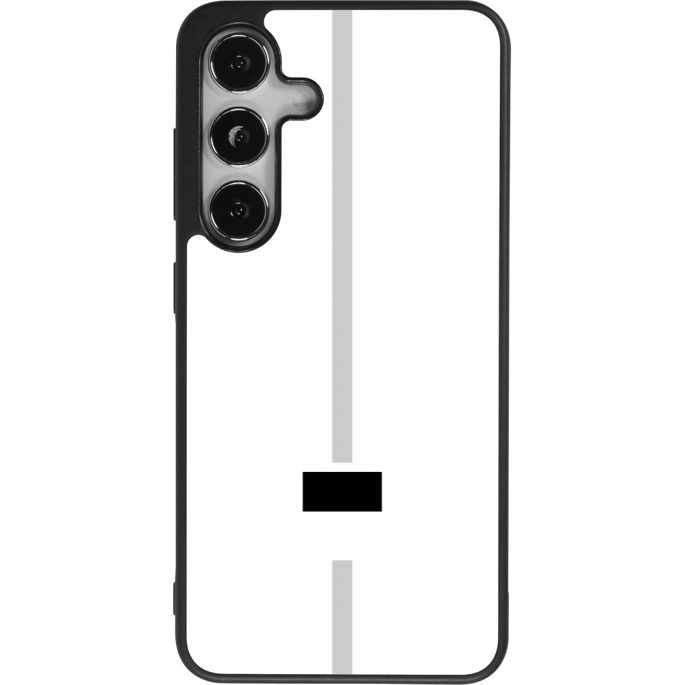 Samsung Galaxy S25 Case Hülle - Silikon schwarz Kanton FR weiss