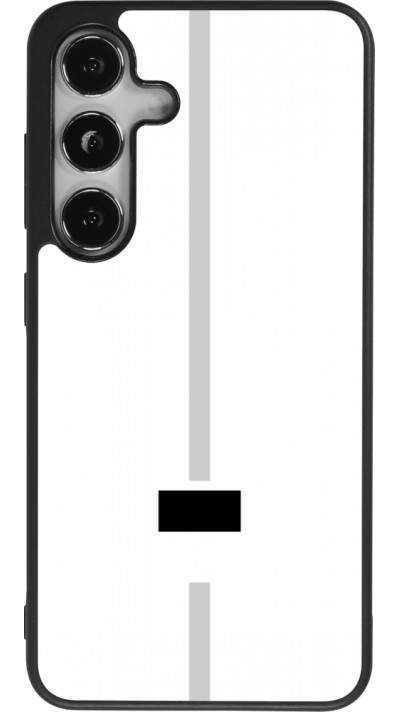 Samsung Galaxy S25 Case Hülle - Silikon schwarz Kanton FR weiss