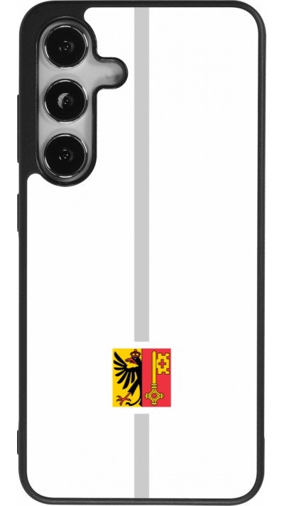 Samsung Galaxy S25 Case Hülle - Silikon schwarz Kanton GE weiss
