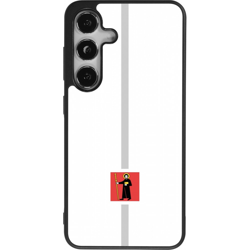 Samsung Galaxy S25 Case Hülle - Silikon schwarz Kanton GL weiss