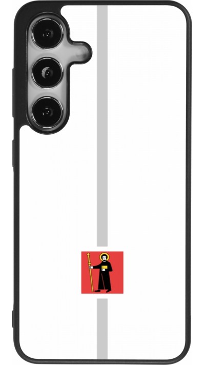 Samsung Galaxy S25 Case Hülle - Silikon schwarz Kanton GL weiss