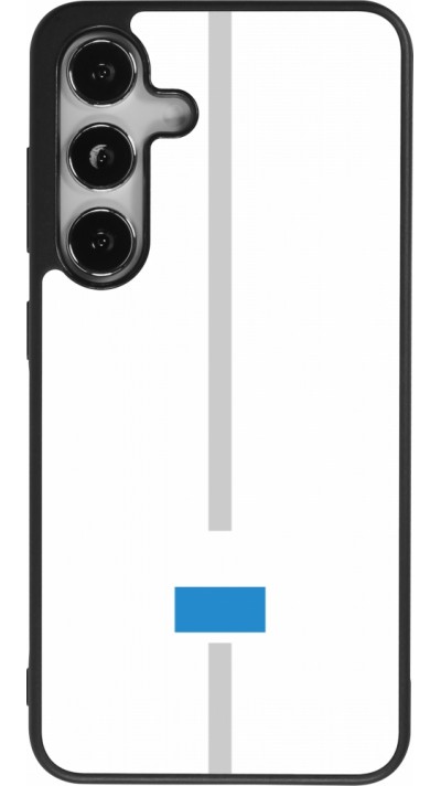Samsung Galaxy S25 Case Hülle - Silikon schwarz Kanton LU weiss