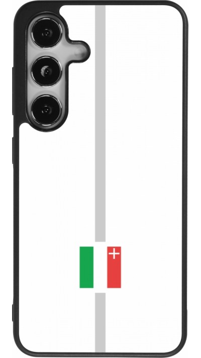 Samsung Galaxy S25 Case Hülle - Silikon schwarz Kanton NE weiss