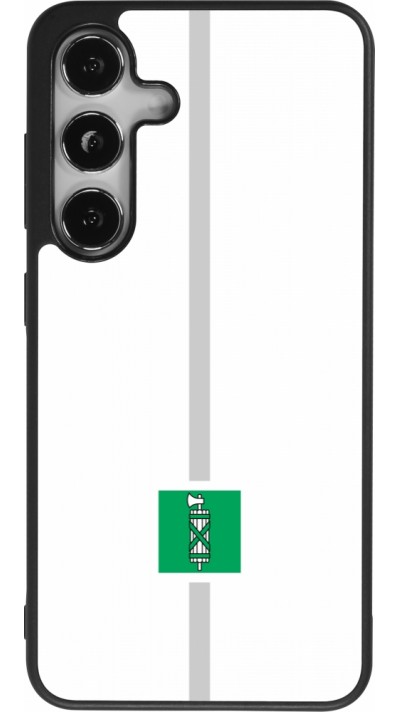 Samsung Galaxy S25 Case Hülle - Silikon schwarz Kanton SG weiss