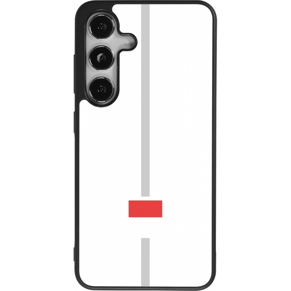 Samsung Galaxy S25 Case Hülle - Silikon schwarz Kanton SO weiss