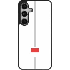 Samsung Galaxy S25 Case Hülle - Silikon schwarz Kanton SO weiss