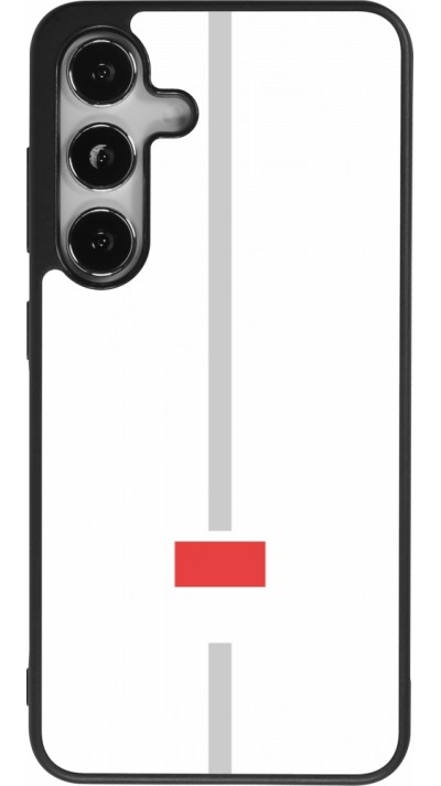 Samsung Galaxy S25 Case Hülle - Silikon schwarz Kanton SO weiss