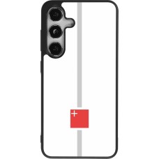 Samsung Galaxy S25 Case Hülle - Silikon schwarz Kanton SZ weiss