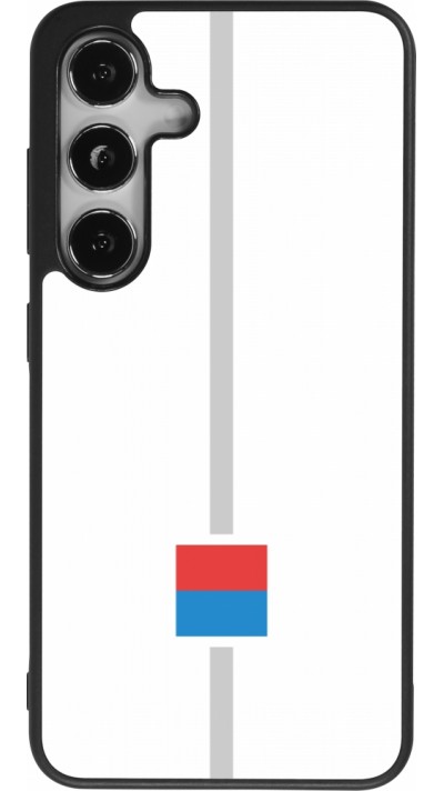 Samsung Galaxy S25 Case Hülle - Silikon schwarz Kanton TI weiss