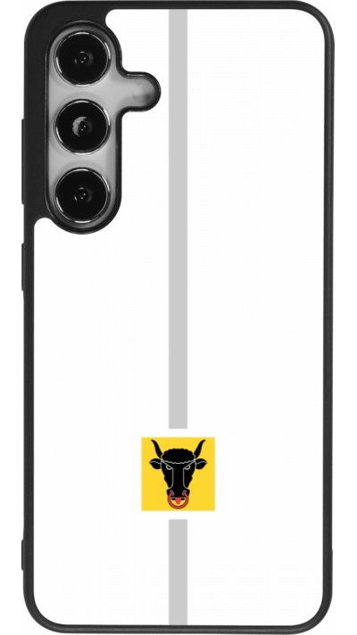 Samsung Galaxy S25 Case Hülle - Silikon schwarz Kanton UR weiss