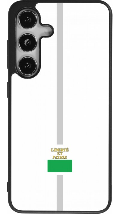 Samsung Galaxy S25 Case Hülle - Silikon schwarz Kanton VD weiss