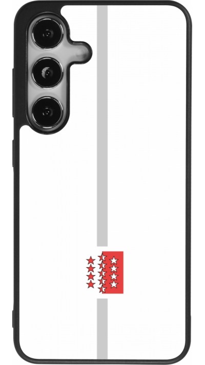 Samsung Galaxy S25 Case Hülle - Silikon schwarz Kanton VS weiss