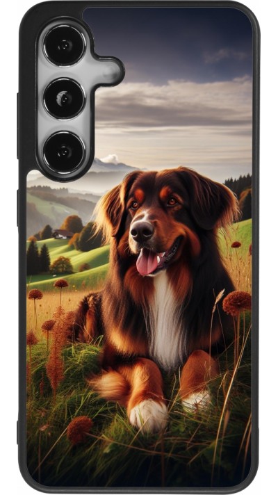 Samsung Galaxy S25 Case Hülle - Silikon schwarz Hund Land Schweiz