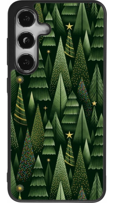 Coque Samsung Galaxy S25 - Silicone rigide noir Christmas 25 Pattern Xmas Tree