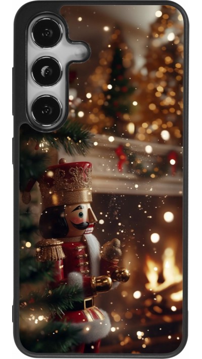 Coque Samsung Galaxy S25 - Silicone rigide noir Christmas 25 Xmas Nutcracker