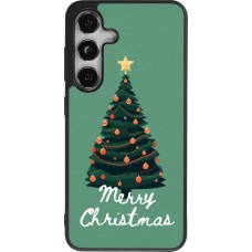 Coque Samsung Galaxy S25 - Silicone rigide noir Christmas 25 Xmas Tree