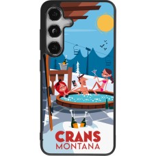 Samsung Galaxy S25 Case Hülle - Silikon schwarz Crans-Montana Mountain Jacuzzi