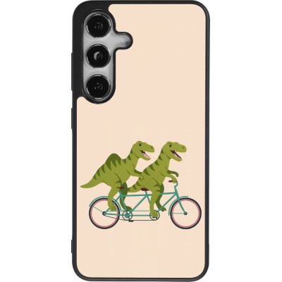Samsung Galaxy S25 Case Hülle - Silikon schwarz Dinosaurs on bikes 2026