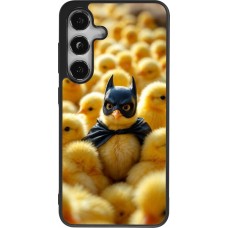 Coque Samsung Galaxy S25 - Silicone rigide noir Easter 2026 Chicken Batman