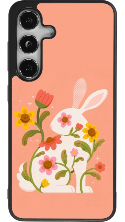 Coque Samsung Galaxy S25 - Silicone rigide noir Easter 2026 Rabbit collage