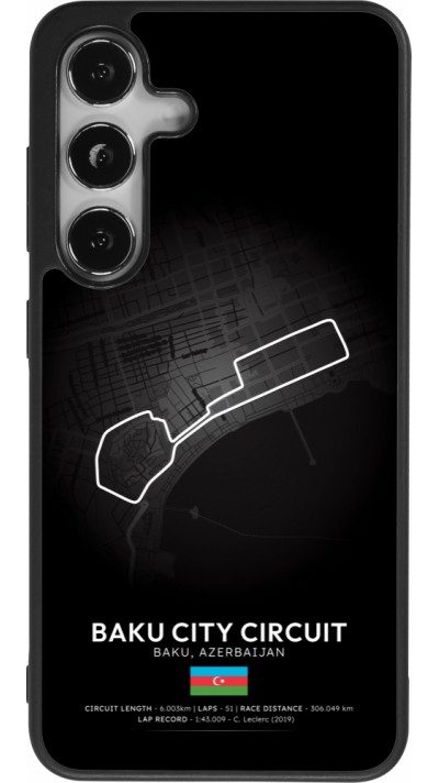 Coque Samsung Galaxy S25 - Silicone rigide noir F1 Track 2025 Azerbaijan