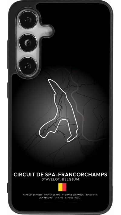 Coque Samsung Galaxy S25 - Silicone rigide noir F1 Track 2025 Belgium