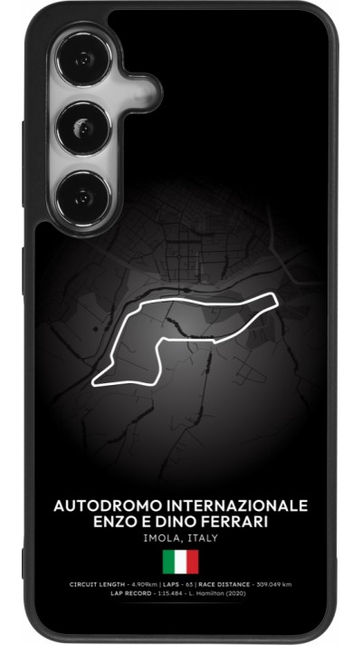 Coque Samsung Galaxy S25 - Silicone rigide noir F1 Track 2025 Emilia-Rogmana