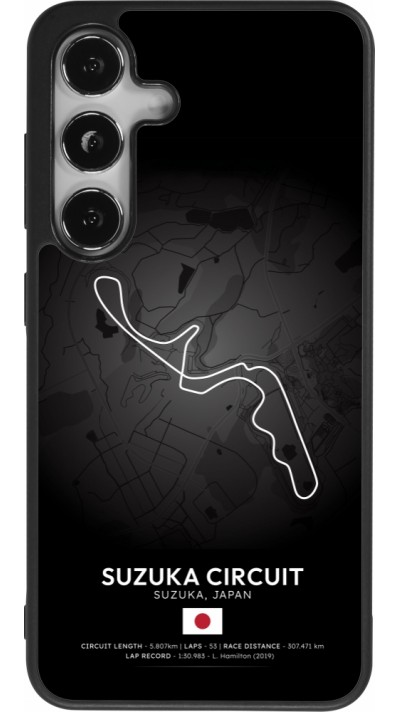 Coque Samsung Galaxy S25 - Silicone rigide noir F1 Track 2025 Japan
