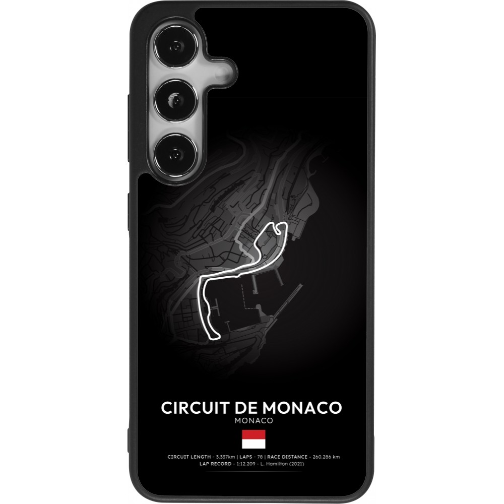 Coque Samsung Galaxy S25 - Silicone rigide noir F1 Track 2025 Monaco