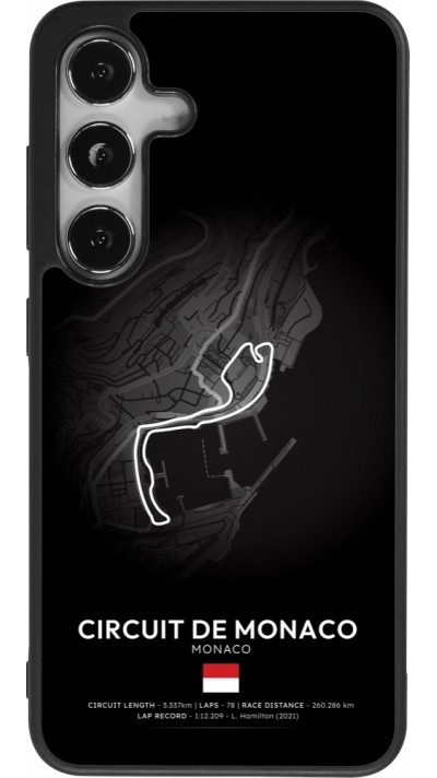 Coque Samsung Galaxy S25 - Silicone rigide noir F1 Track 2025 Monaco