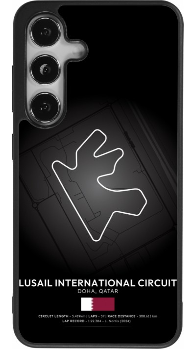 Coque Samsung Galaxy S25 - Silicone rigide noir F1 Track 2025 Qatar