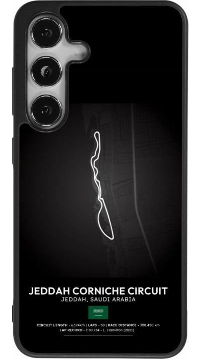 Coque Samsung Galaxy S25 - Silicone rigide noir F1 Track 2025 Saudi Arabia