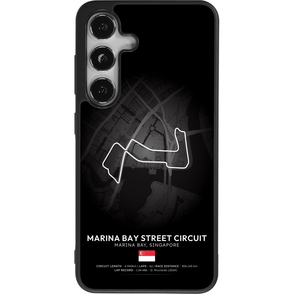 Samsung Galaxy S25 Case Hülle - Silikon schwarz F1 Track 2025 Singapore