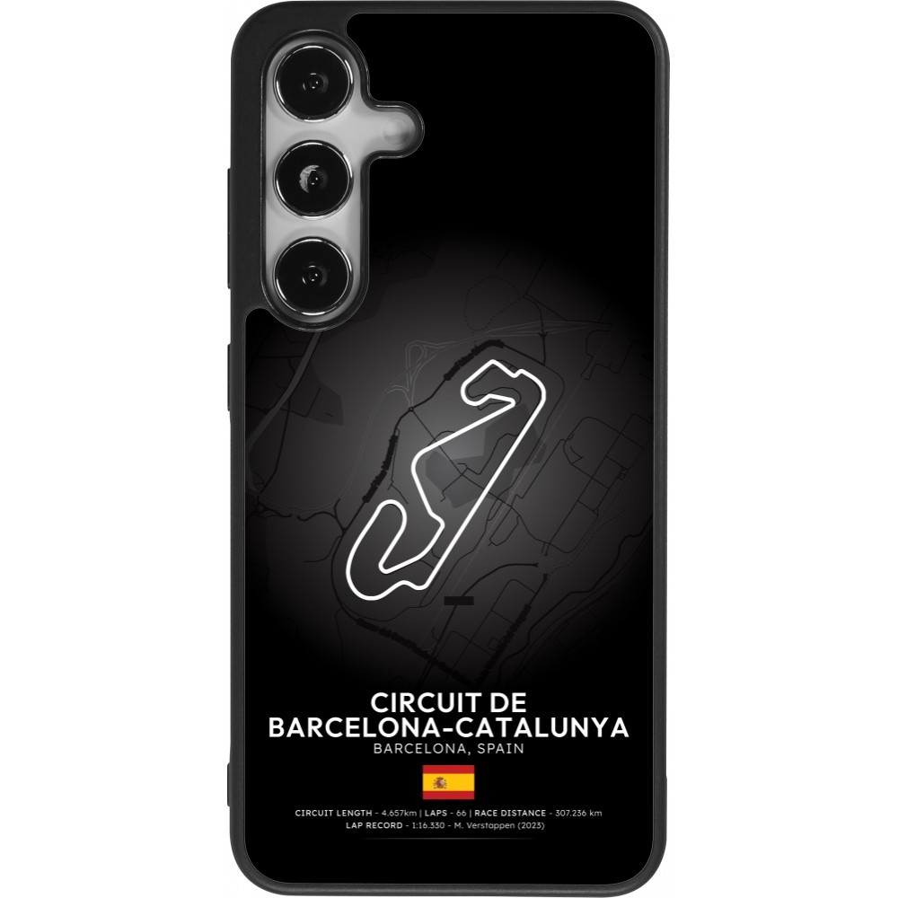 Coque Samsung Galaxy S25 - Silicone rigide noir F1 Track 2025 Spain