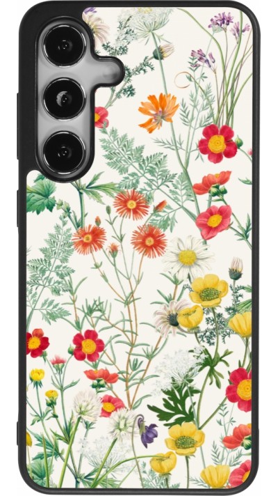 Samsung Galaxy S25 Case Hülle - Silikon schwarz Flora Botanical Wildlife