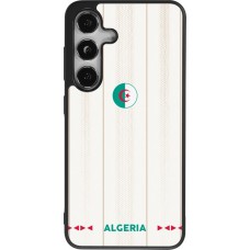 Coque Samsung Galaxy S25 - Silicone rigide noir Maillot de football Algérie 2026 personnalisable
