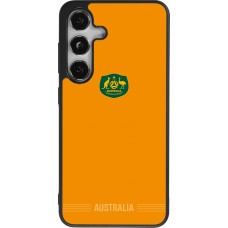 Coque Samsung Galaxy S25 - Silicone rigide noir Maillot de football Australie 2026 personnalisable